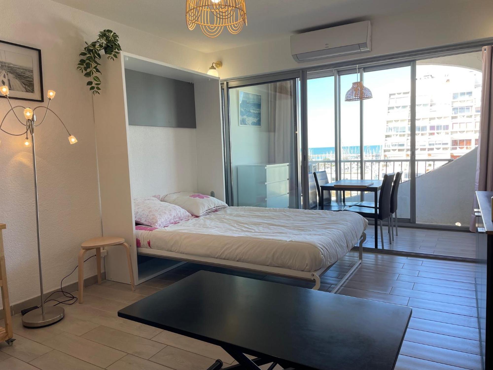 Studio 2-3 Pers Parking Clim Vue Port Et Mer La Grande Motte Extérieur photo