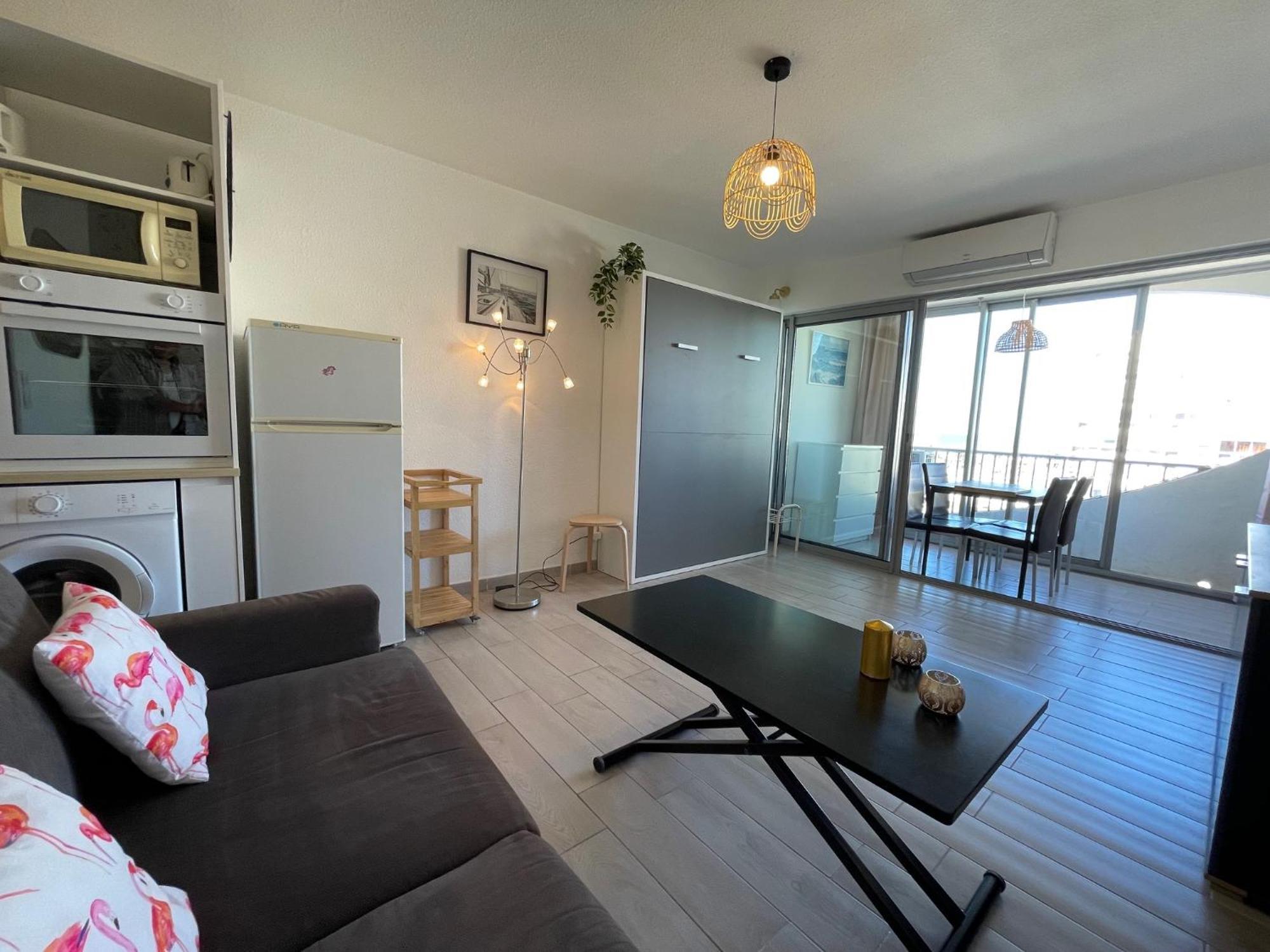 Studio 2-3 Pers Parking Clim Vue Port Et Mer La Grande Motte Extérieur photo