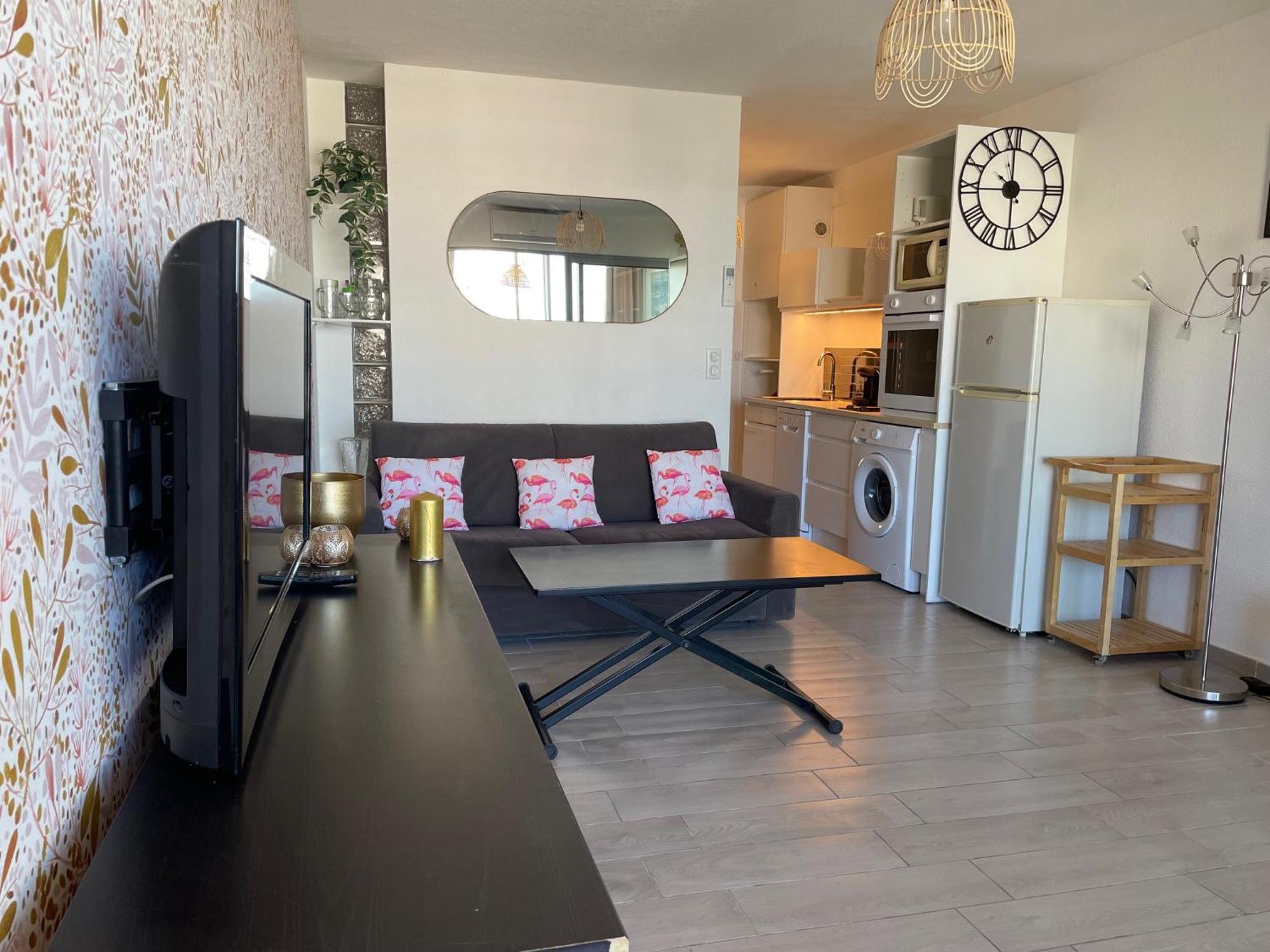 Studio 2-3 Pers Parking Clim Vue Port Et Mer La Grande Motte Extérieur photo
