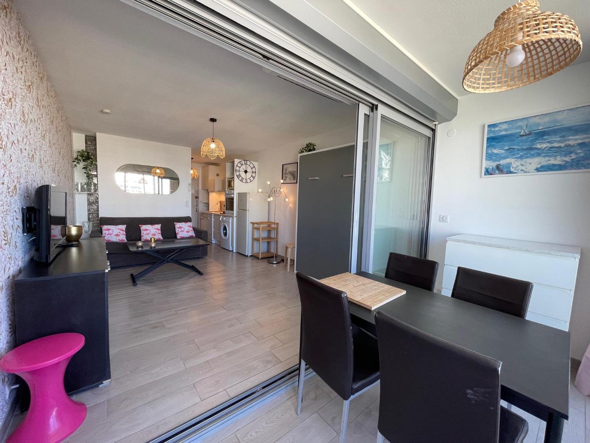 Studio 2-3 Pers Parking Clim Vue Port Et Mer La Grande Motte Extérieur photo